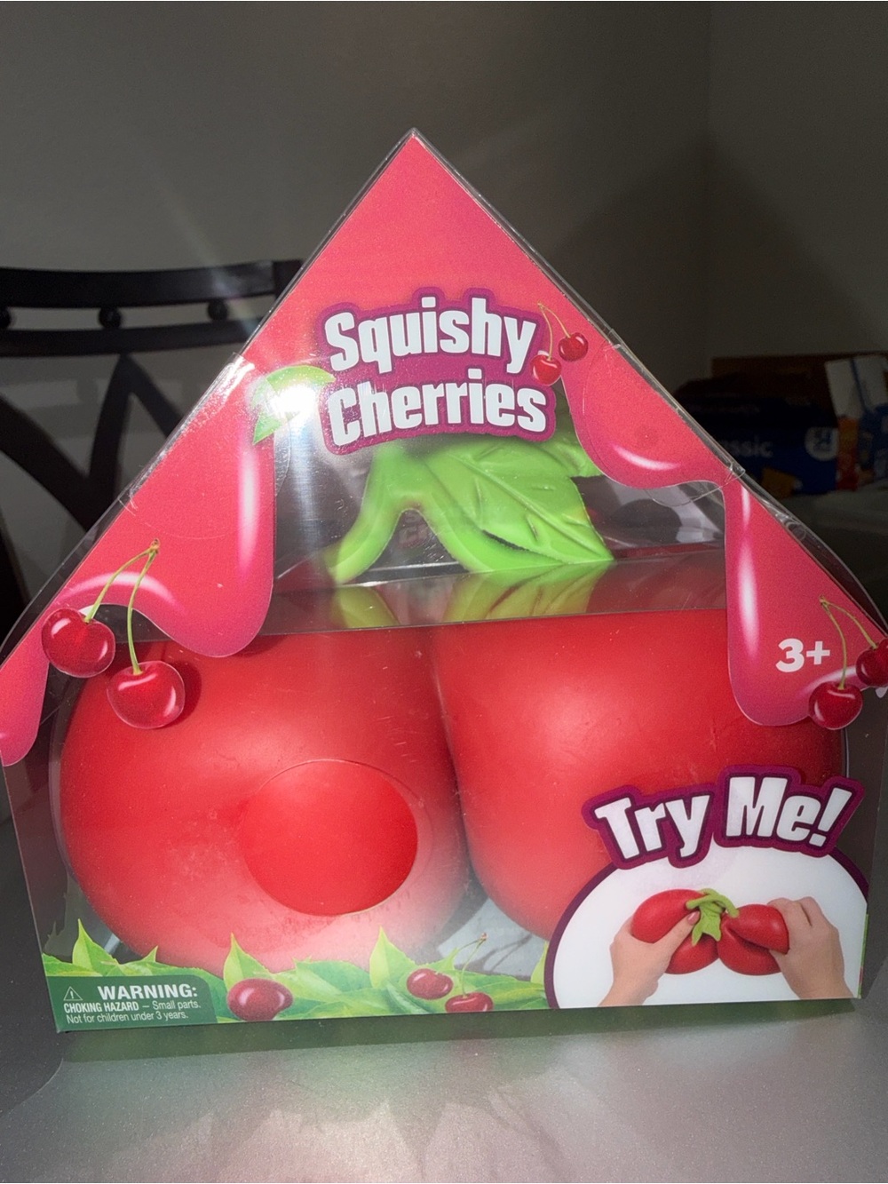 Squishy Cherries Stress Relief Squish Toy - Red